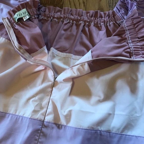 Off shoulders color block mini dress size M - Picture 3 of 9